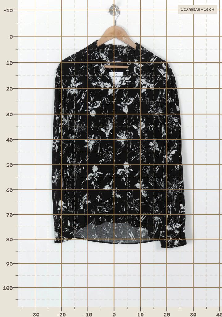 Chemise Noire et Blanche - Taille M/38 de la marque The Kooples | PARAD120061 - Vendu par Paradigme - Image 4