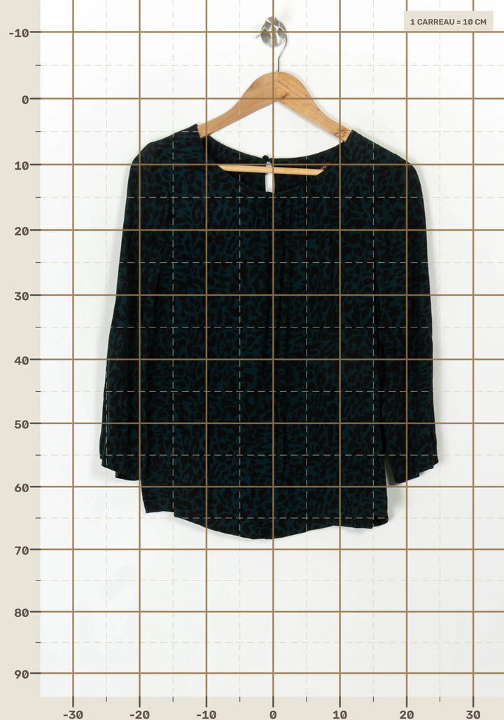Blouse Noire et Verte - Taille M/38 de la marque Comptoir des Cotonniers | PARAD120063 - Vendu par Paradigme - Image 4