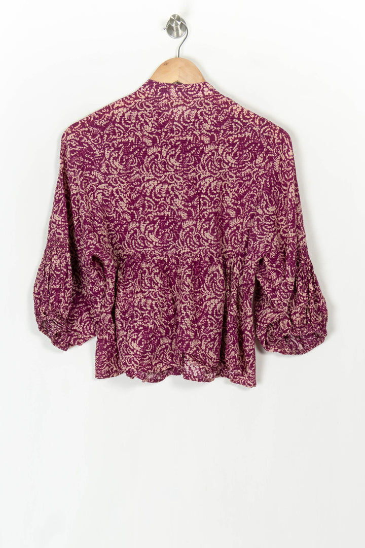 Blouse Rose et Beige - Taille M/38 de la marque Vanessa Bruno | PARAD120069 - Vendu par Paradigme - Image 5