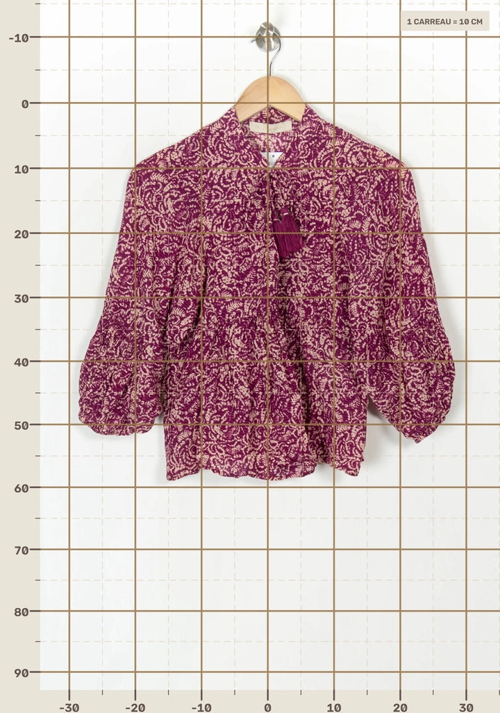 Blouse Rose et Beige - Taille M/38 de la marque Vanessa Bruno | PARAD120069 - Vendu par Paradigme - Image 4
