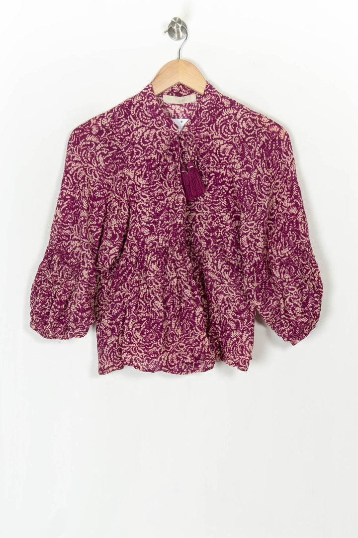 Blouse Rose et Beige - Taille M/38 de la marque Vanessa Bruno | PARAD120069 - Vendu par Paradigme - Image 2