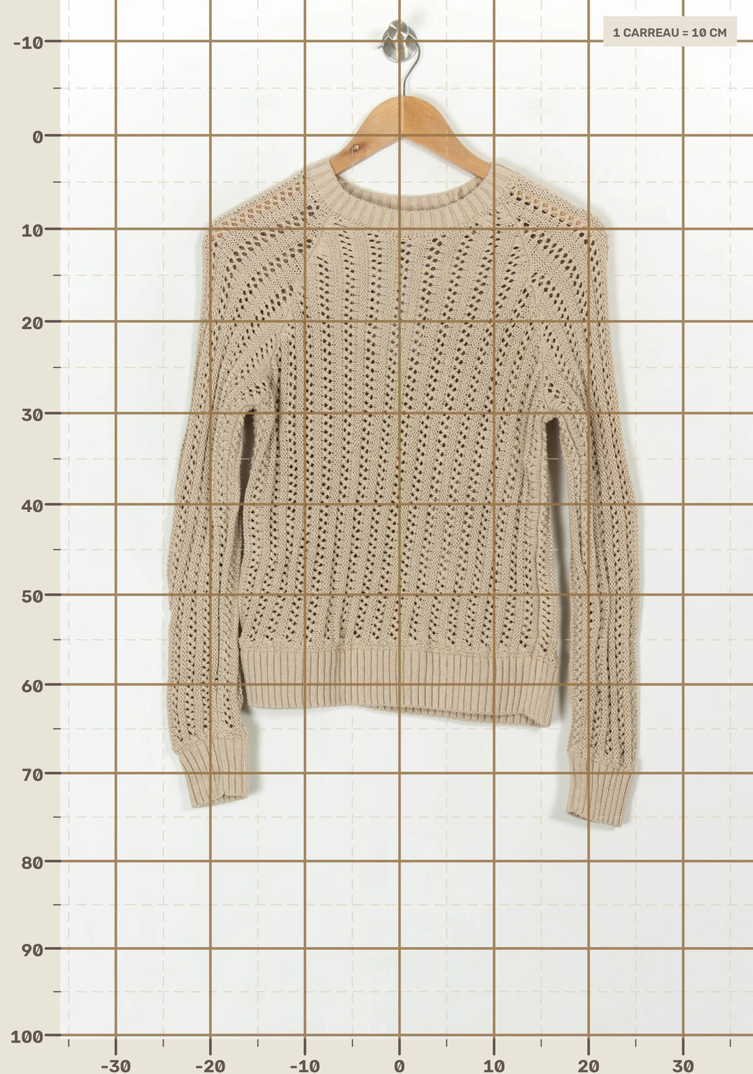 Pull Beige - Taille S/36 de la marque Sud express | PARAD120072 - Vendu par Paradigme - Image 4