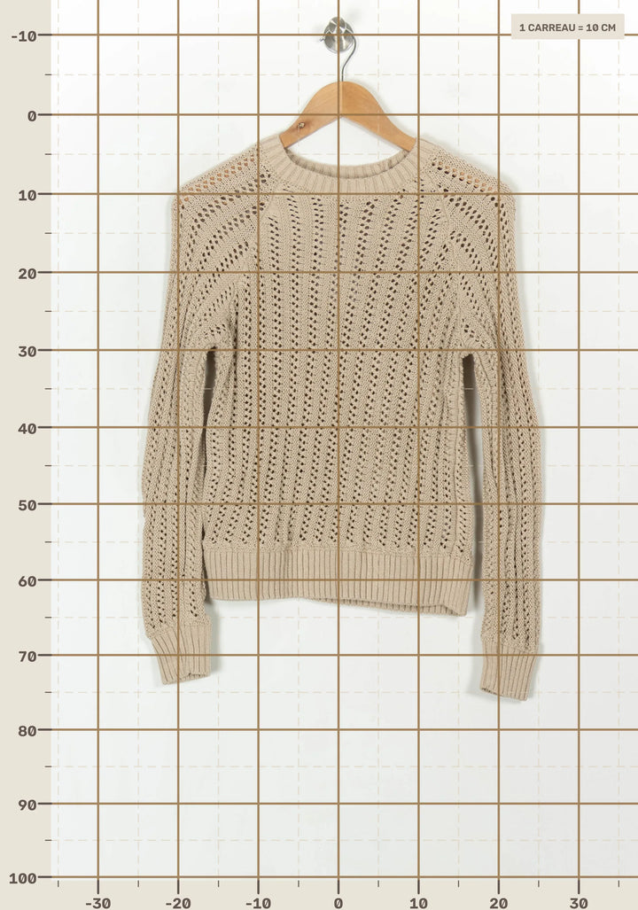 Pull Beige - Taille S/36 de la marque Sud express | PARAD120072 - Vendu par Paradigme - Image 4
