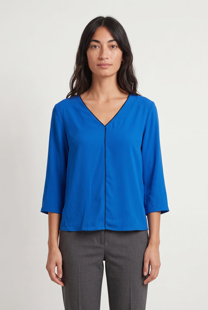 Blouse Bleue - Taille S/36 de la marque Claudie Pierlot | PARAD120075 - Vendu par Paradigme - Image 1