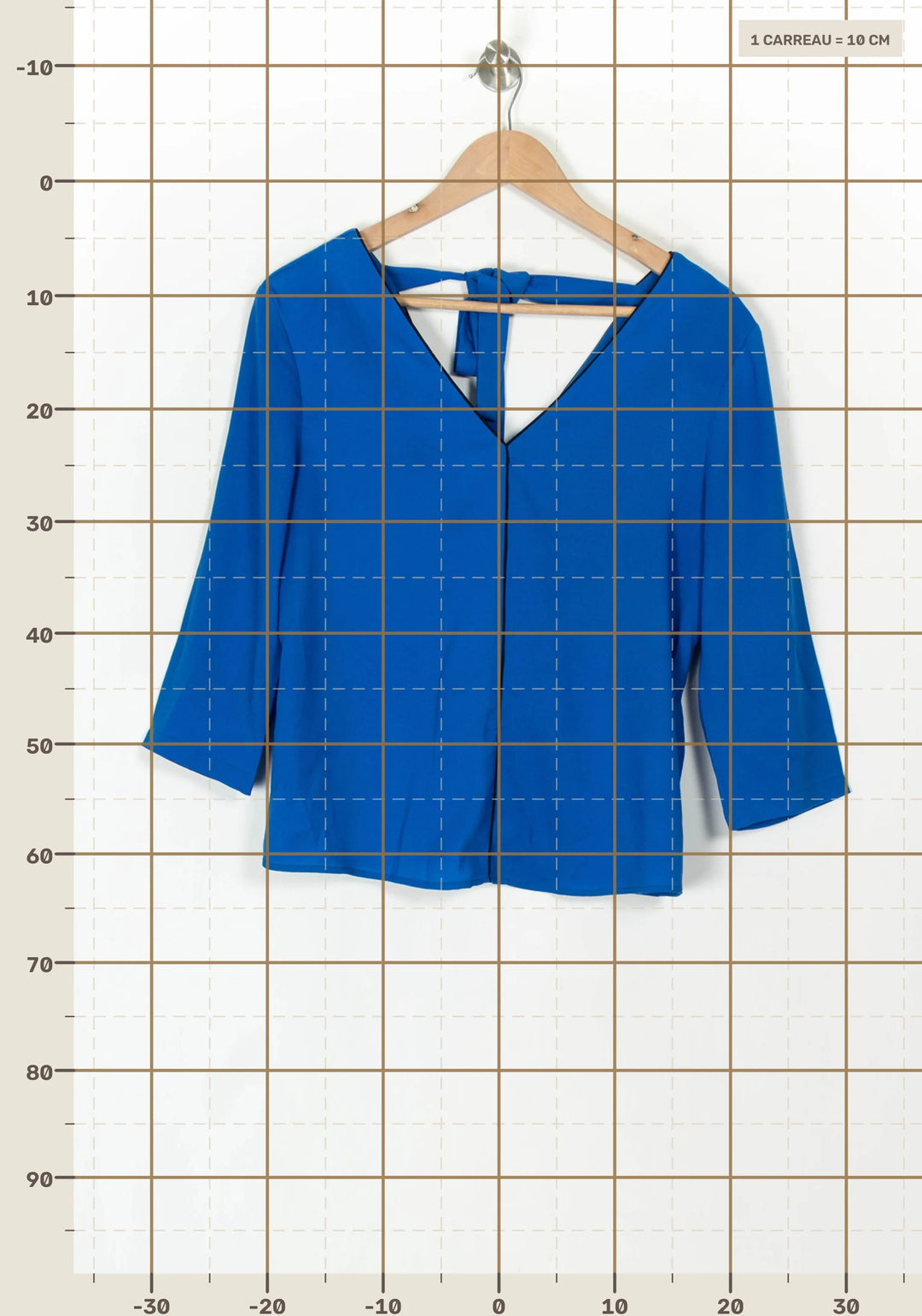 Blouse Bleue - Taille S/36 de la marque Claudie Pierlot | PARAD120075 - Vendu par Paradigme - Image 4