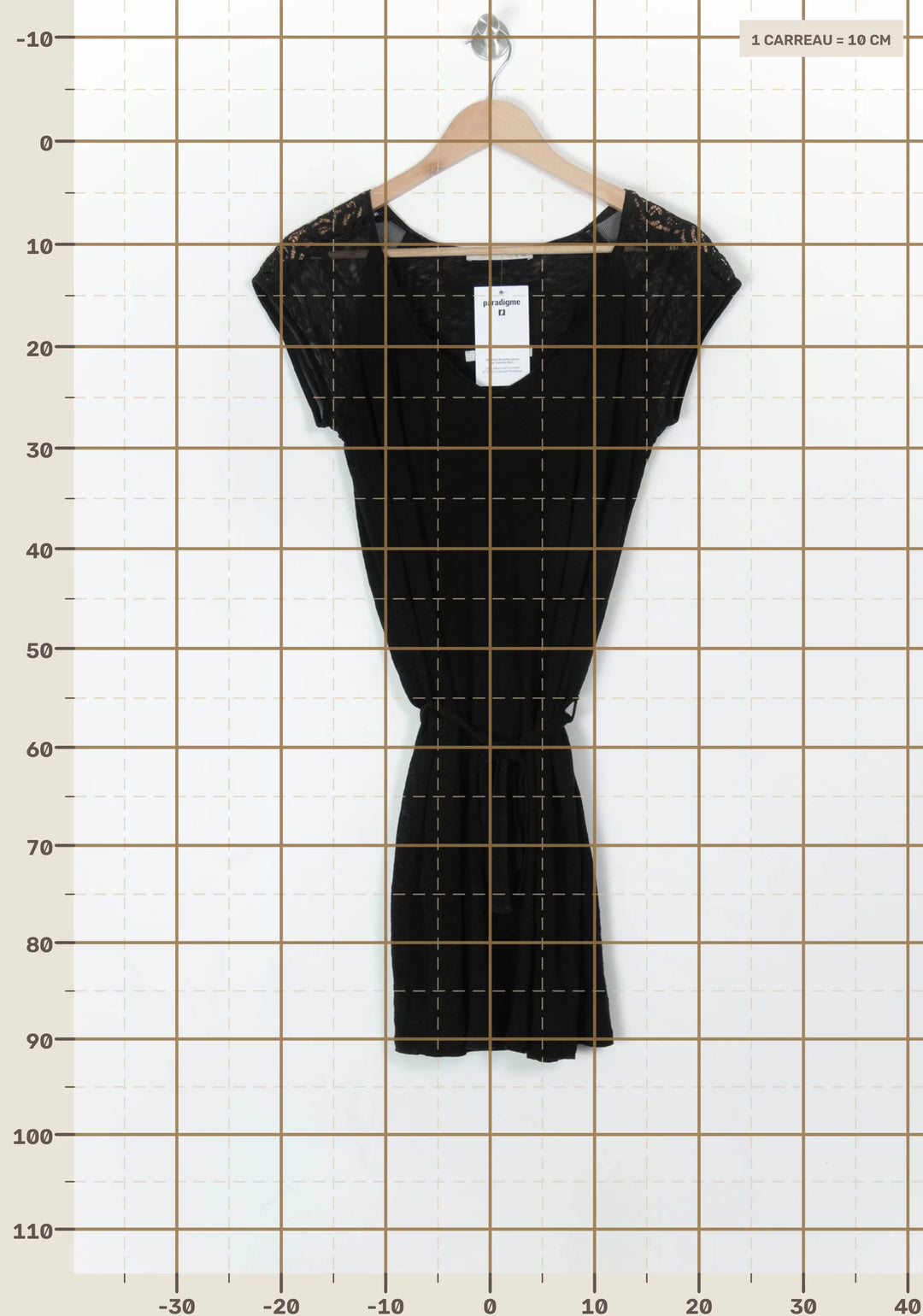 Robe Courte Noire - Taille M/38 de la marque IKKS | PARAD120077 - Vendu par Paradigme - Image 4