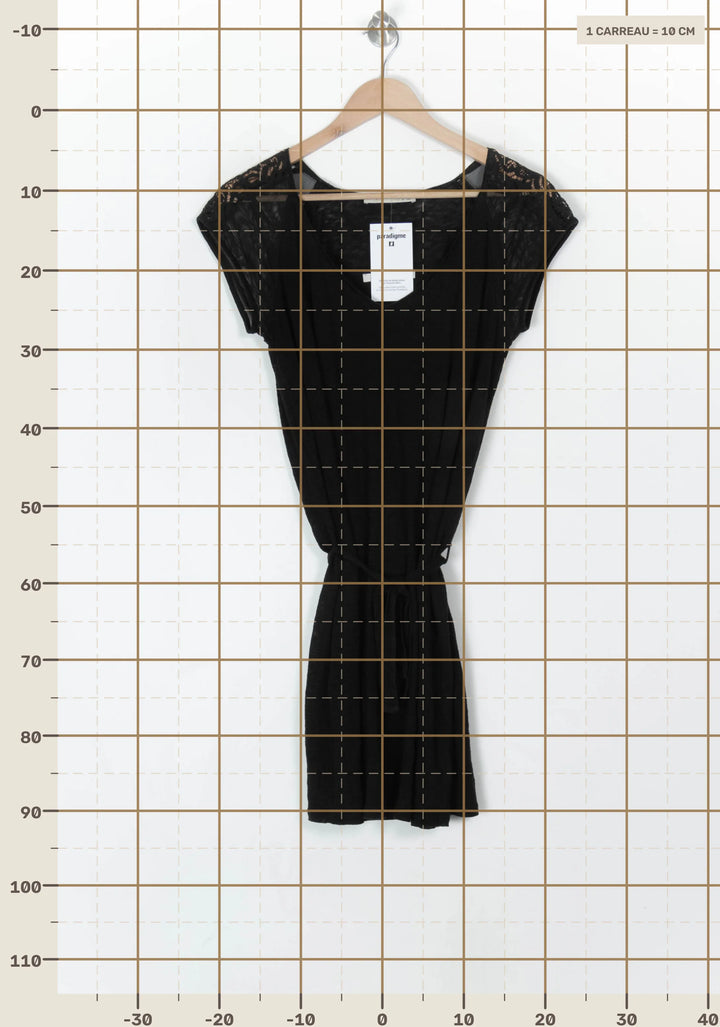 Robe Courte Noire - Taille M/38 de la marque IKKS | PARAD120077 - Vendu par Paradigme - Image 4