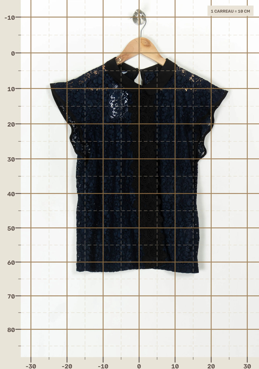 Blouse Bleu et Noir - Taille XL/42 de la marque Kookai | PARAD120081 - Vendu par Paradigme - Image 4