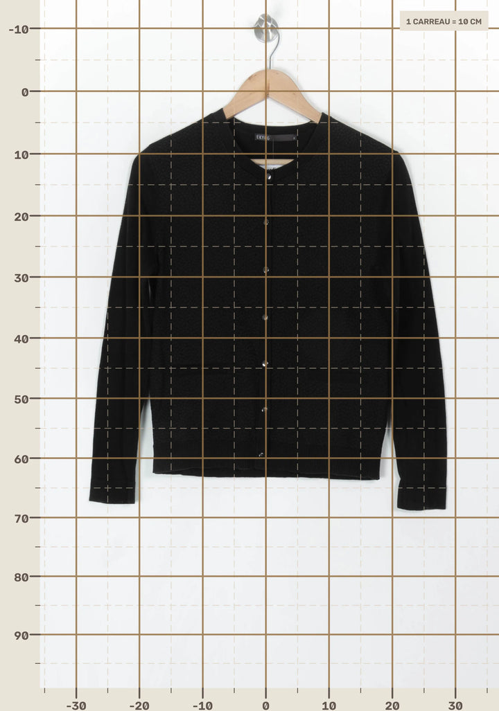 Cardigan Noir - Taille S/36 de la marque Ekyog | PARAD120082 - Vendu par Paradigme - Image 4