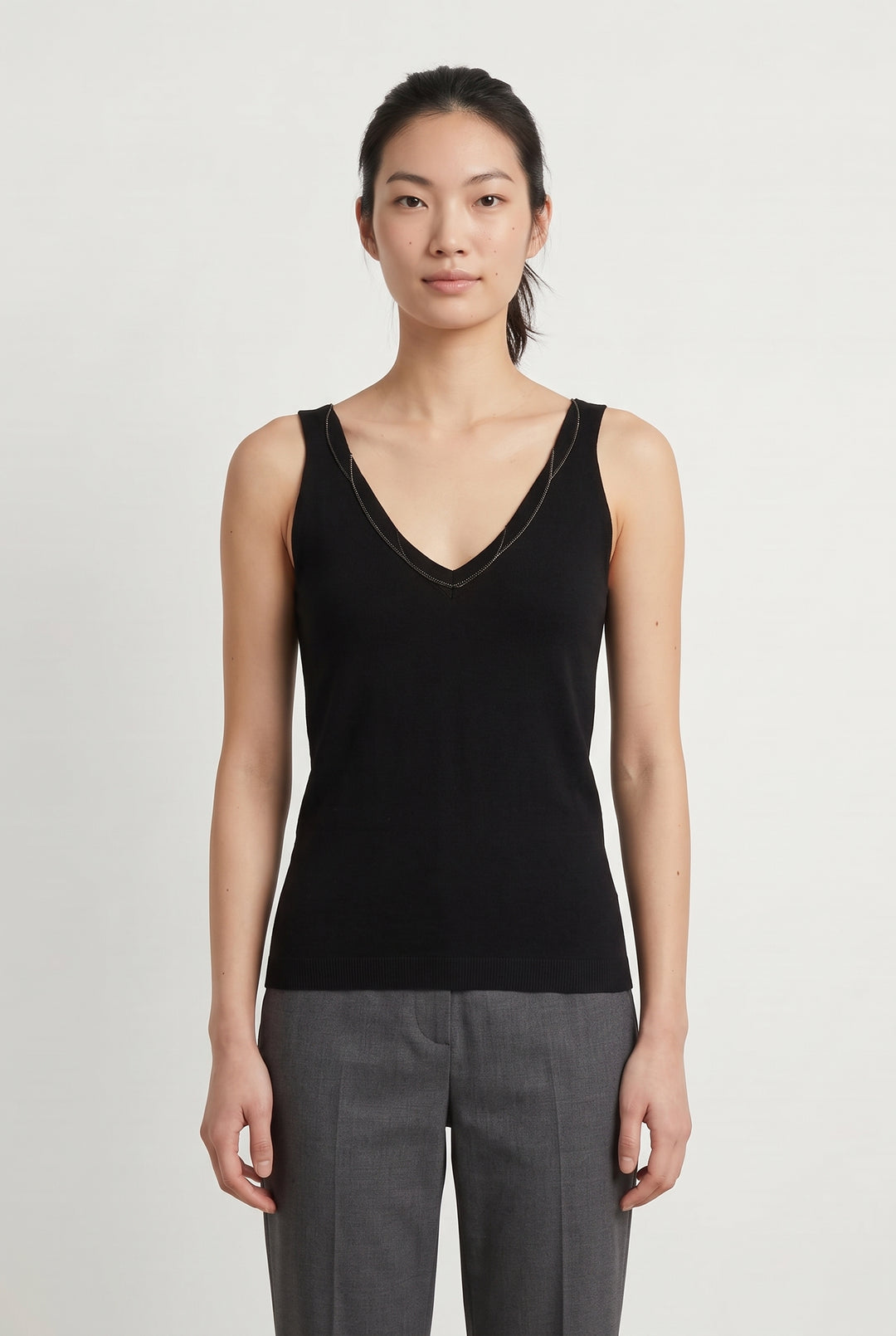 Débardeur Noir - Taille M/38 de la marque Eric Bompard | PARAD120084 - Vendu par Paradigme - Image 1