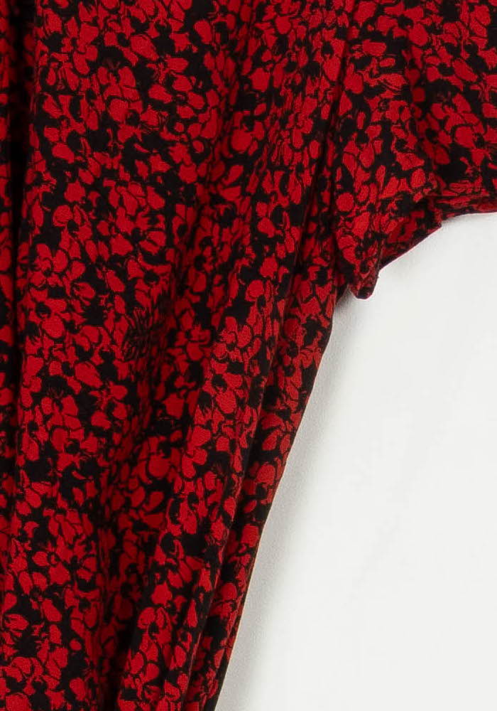 Robe portefeuille rouge et noire - Taille S/36 de la marque Zadig&amp;Voltaire | PARAD120088 - Vendu par Paradigme - Image 3