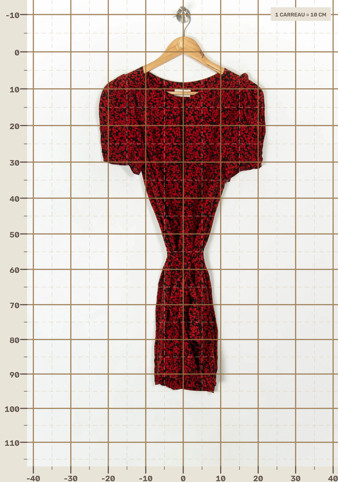 Robe portefeuille rouge et noire - Taille S/36 de la marque Zadig&amp;Voltaire | PARAD120088 - Vendu par Paradigme - Image 4
