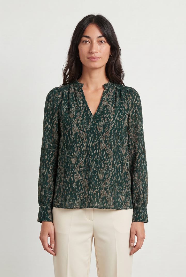 Blouse Verte et Beige - Taille S/36 de la marque Karl Marc John | PARAD120091 - Vendu par Paradigme - Image 1