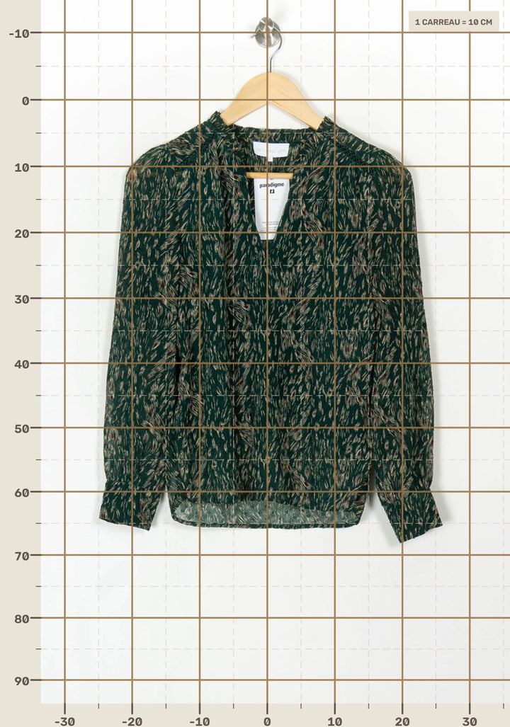 Blouse Verte et Beige - Taille S/36 de la marque Karl Marc John | PARAD120091 - Vendu par Paradigme - Image 4