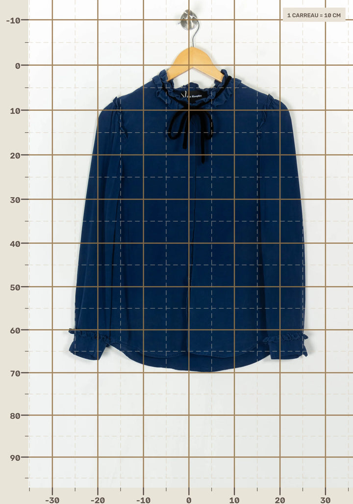 Chemisier Bleu - Taille S/36 de la marque The Kooples | PARAD120094 - Vendu par Paradigme - Image 4