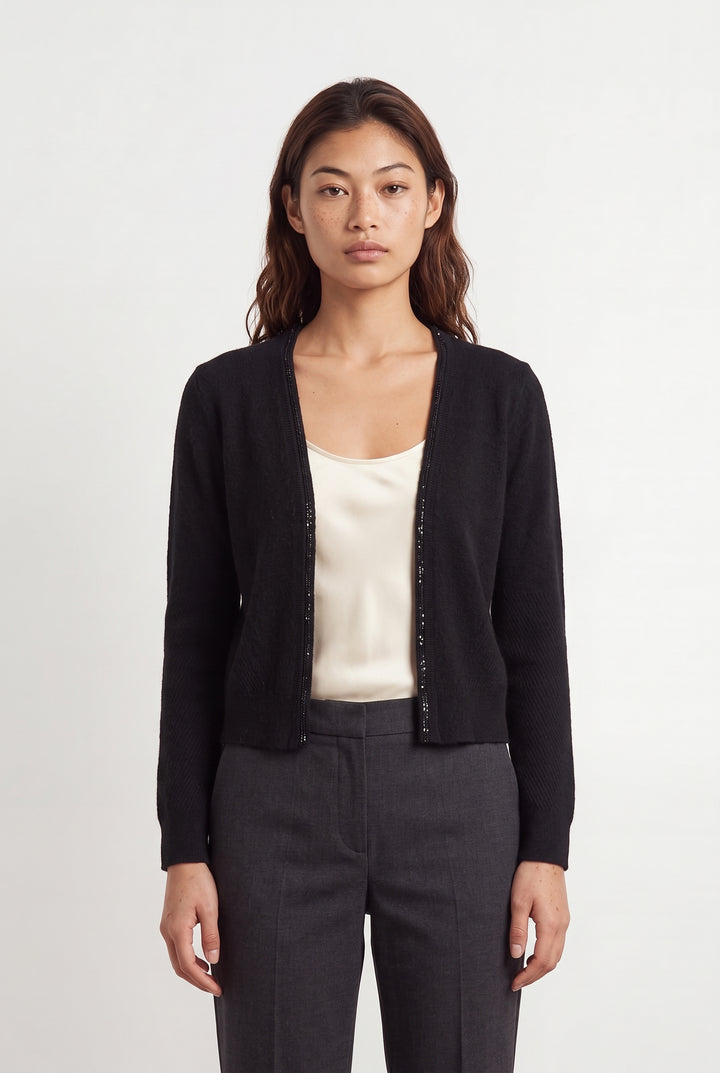 Cardigan Noir - Taille M/38 de la marque IKKS | PARAD120103 - Vendu par Paradigme - Image 1
