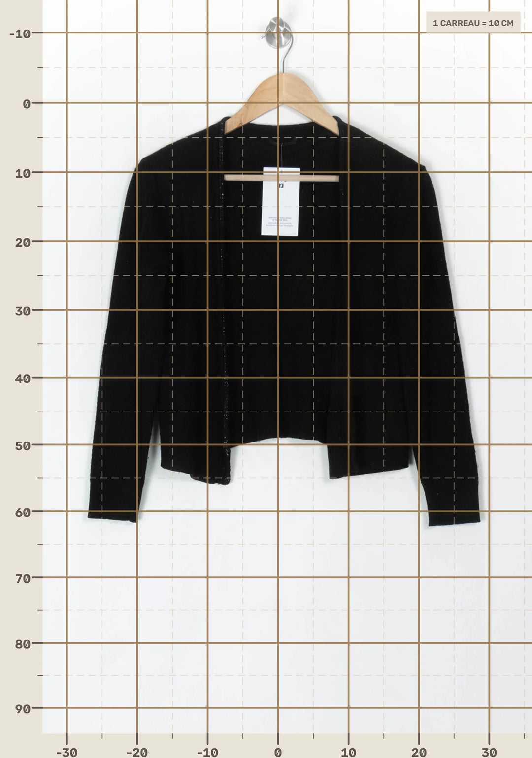 Cardigan Noir - Taille M/38 de la marque IKKS | PARAD120103 - Vendu par Paradigme - Image 4