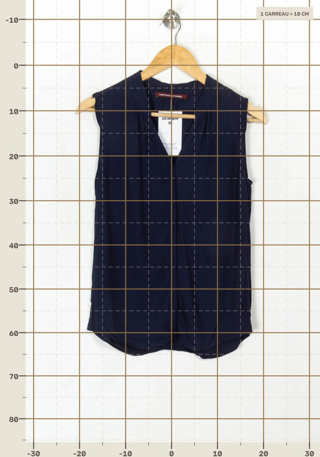 Blouse Sans Manches Bleue - Taille S/36 de la marque Comptoir des Cotonniers | PARAD120104 - Vendu par Paradigme - Image 4