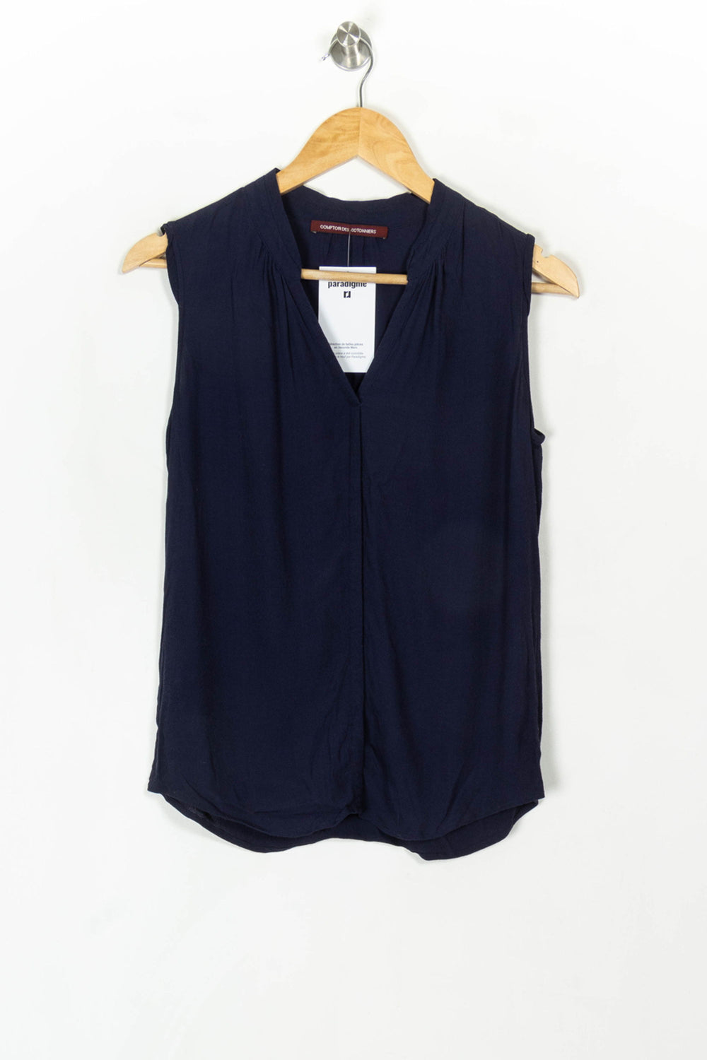 Blouse Sans Manches Bleue - Taille S/36 de la marque Comptoir des Cotonniers | PARAD120104 - Vendu par Paradigme - Image 2