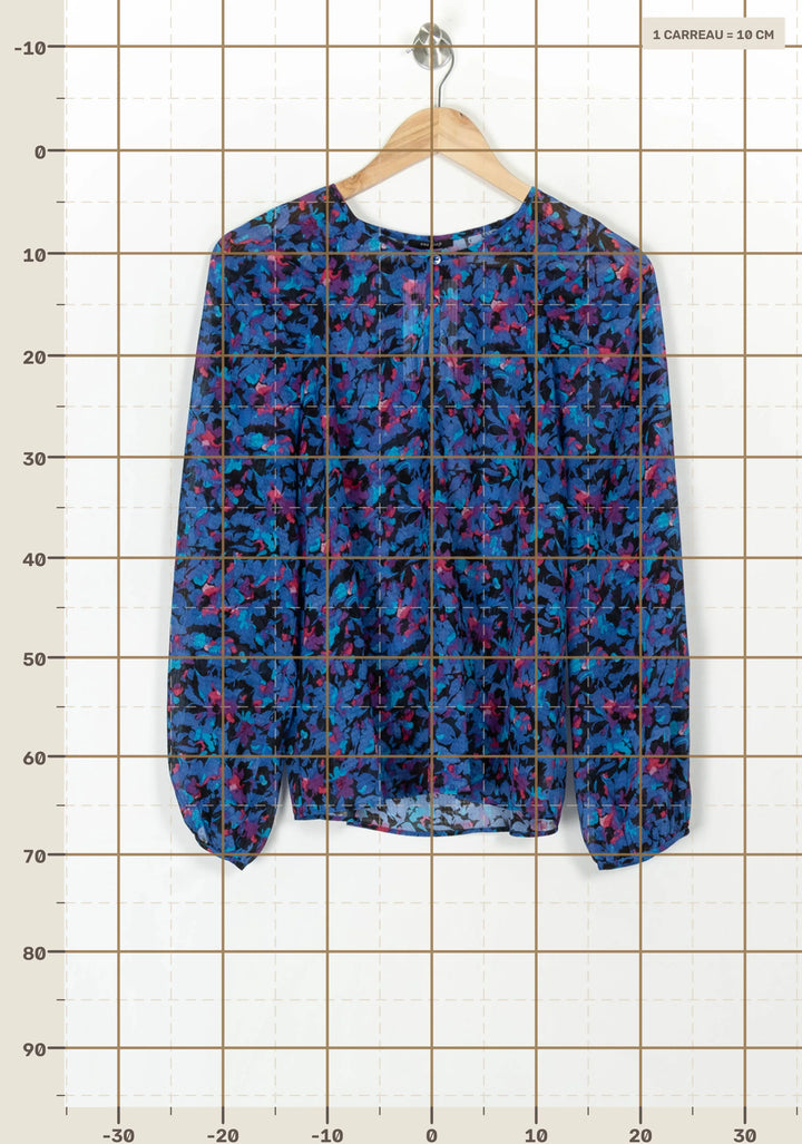 Blouse Bleu et Violet - Taille L/40 de la marque One Step | PARAD120109 - Vendu par Paradigme - Image 4
