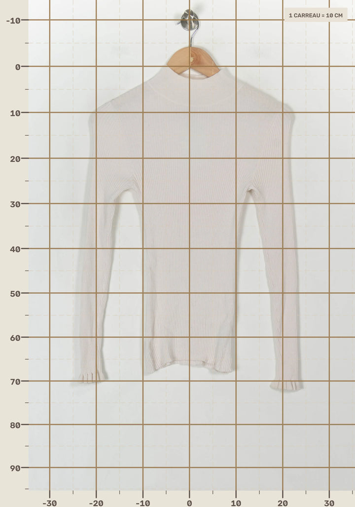 Pull Blanc - Taille M/38 de la marque Indies | PARAD120113 - Vendu par Paradigme - Image 4