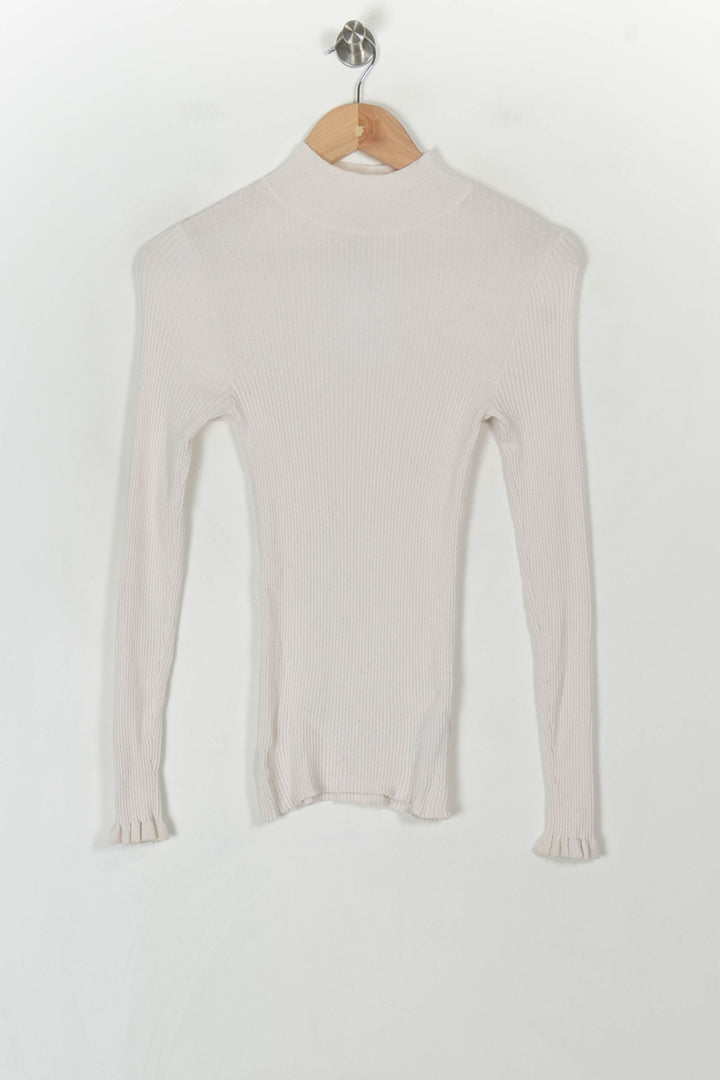 Pull Blanc - Taille M/38 de la marque Indies | PARAD120113 - Vendu par Paradigme - Image 2