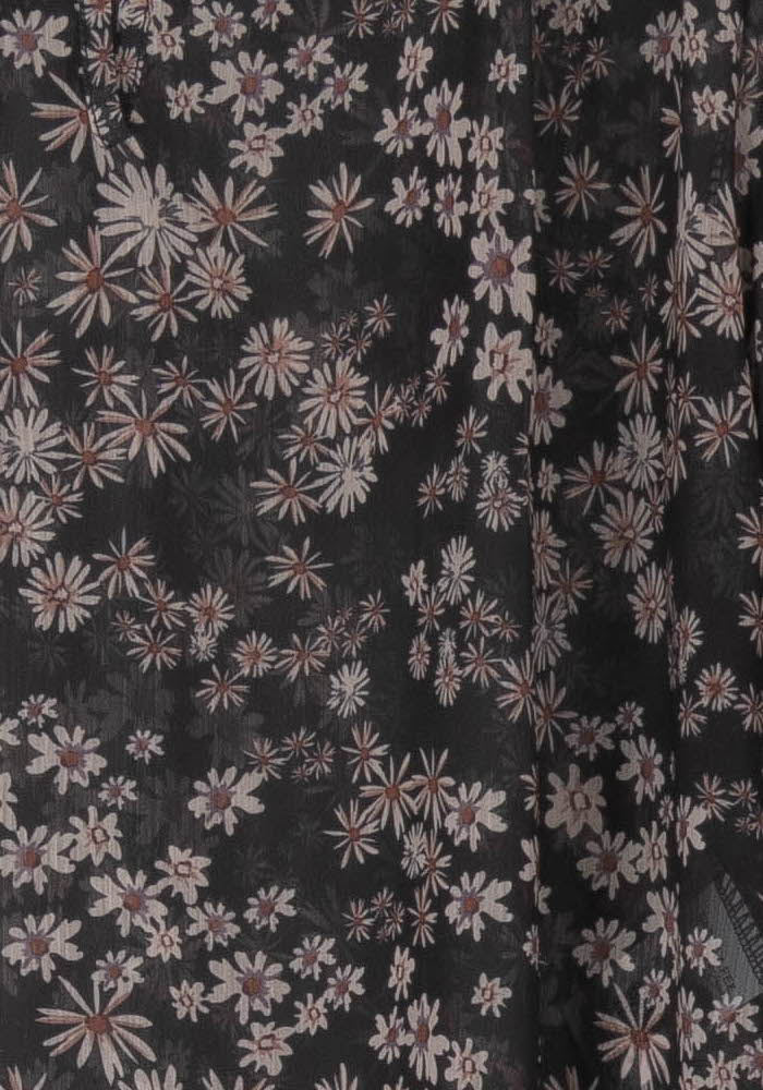 Blouse Noire et Fleurie - Taille XL/42 de la marque La Fée Maraboutée | PARAD120115 - Vendu par Paradigme - Image 3
