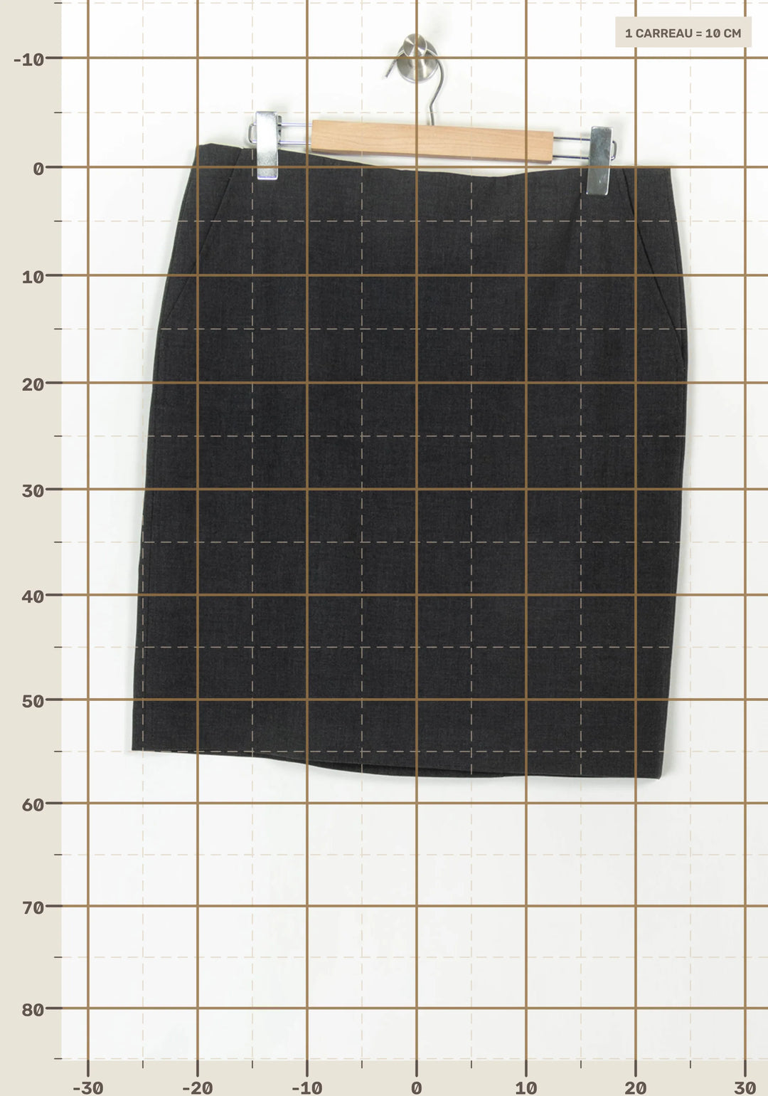 Jupe Droite Grise - Taille XXXL/46 de la marque Gerard Darel | PARAD120116 - Vendu par Paradigme - Image 4