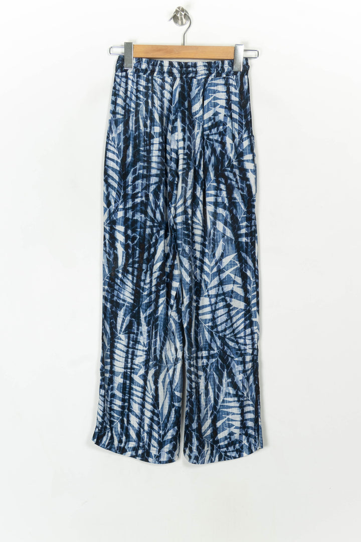 Pantalon Large Bleu et Blanc - Taille XS/34 de la marque La Fée Maraboutée | PARAD120117 - Vendu par Paradigme - Image 5