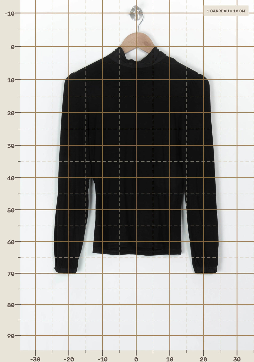 Tee-shirt Manches Longues Noir - Taille XS/34 de la marque La Fée Maraboutée | PARAD120122 - Vendu par Paradigme - Image 4