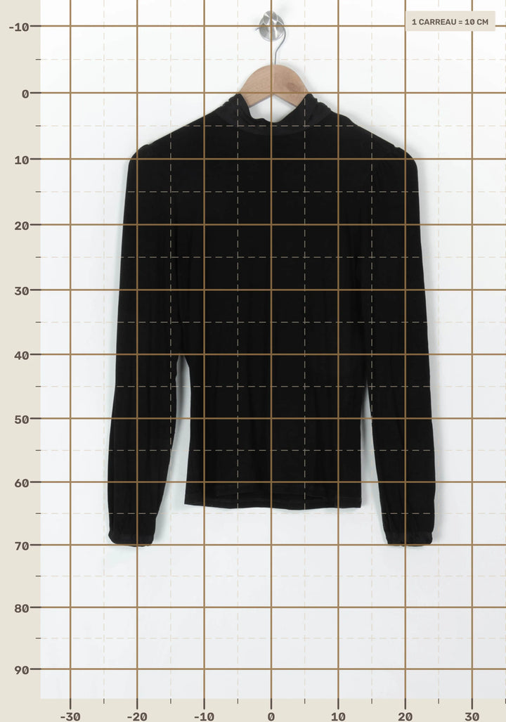 Tee-shirt Manches Longues Noir - Taille XS/34 de la marque La Fée Maraboutée | PARAD120122 - Vendu par Paradigme - Image 4