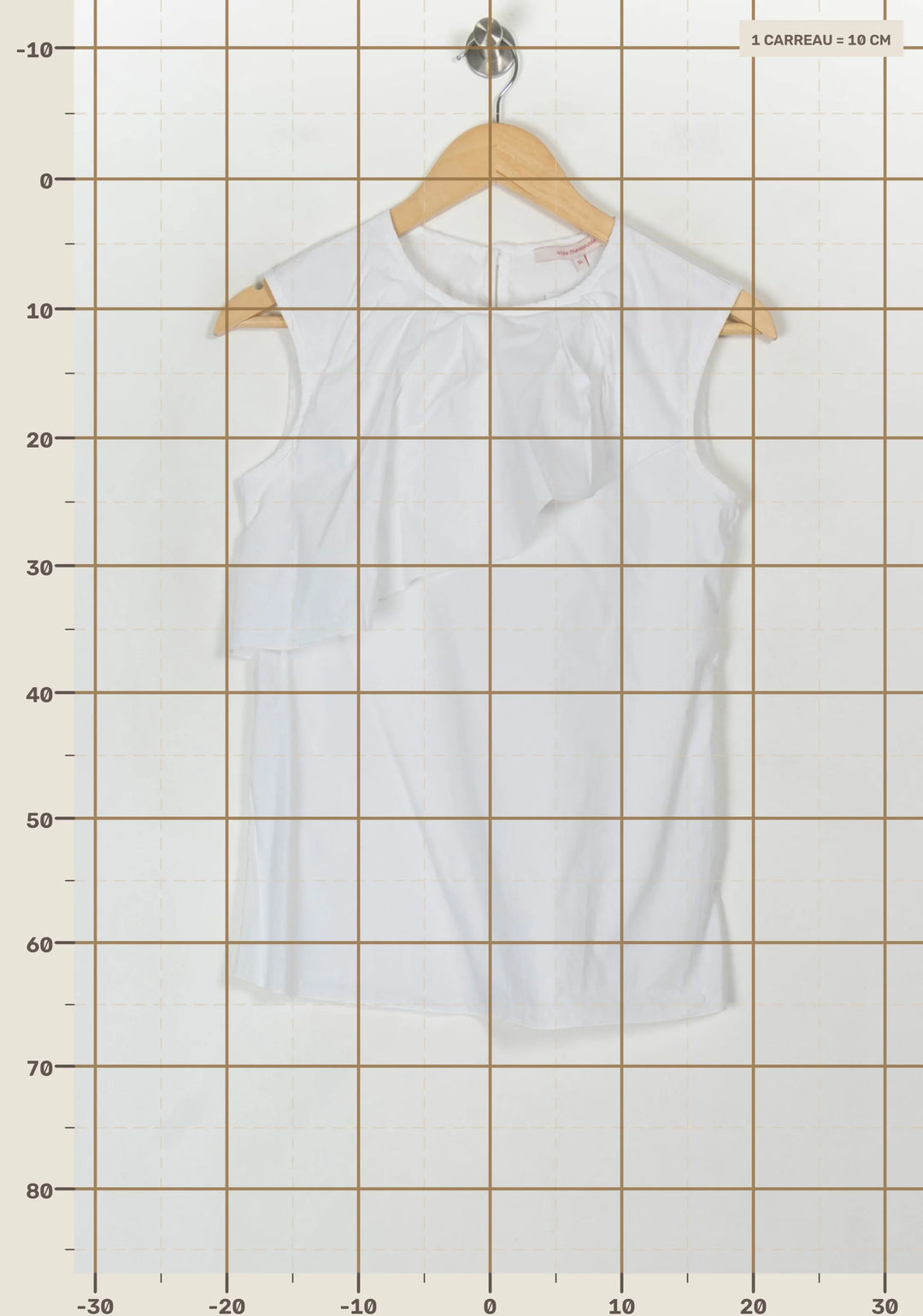 Blouse Blanche - Taille S/36 de la marque La Fée Maraboutée | PARAD120124 - Vendu par Paradigme - Image 4