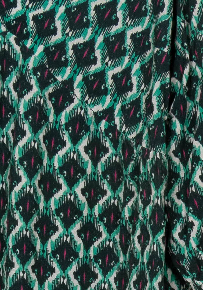 Blouse Verte et Noire - Taille L/40 de la marque La Fée Maraboutée | PARAD120125 - Vendu par Paradigme - Image 3