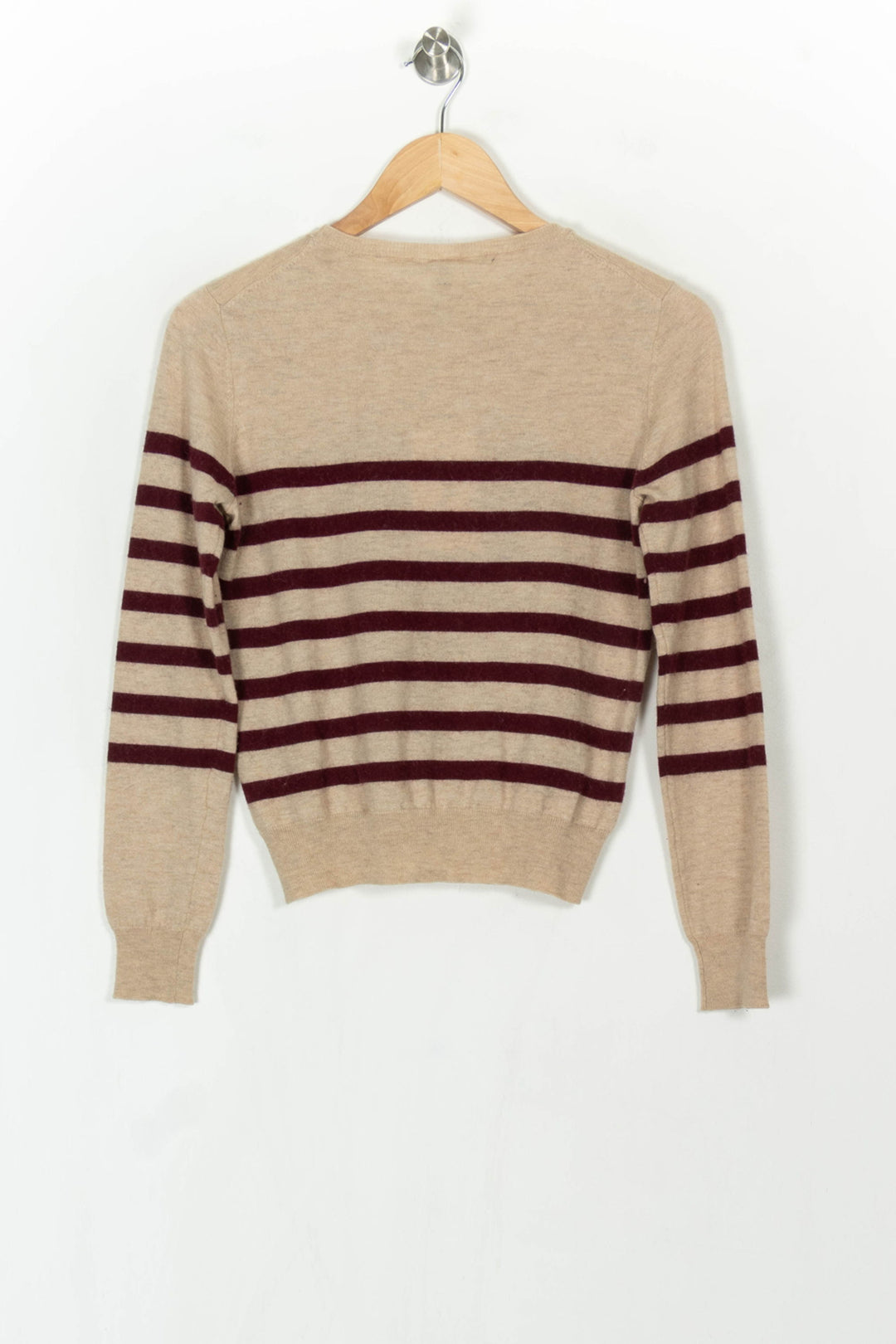 Pull Beige et Bordeaux - Taille M/38 de la marque Indies | PARAD120129 - Vendu par Paradigme - Image 5
