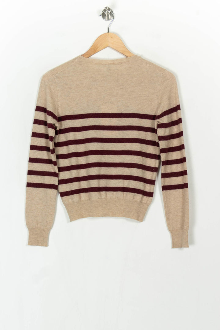 Pull Beige et Bordeaux - Taille M/38 de la marque Indies | PARAD120129 - Vendu par Paradigme - Image 5