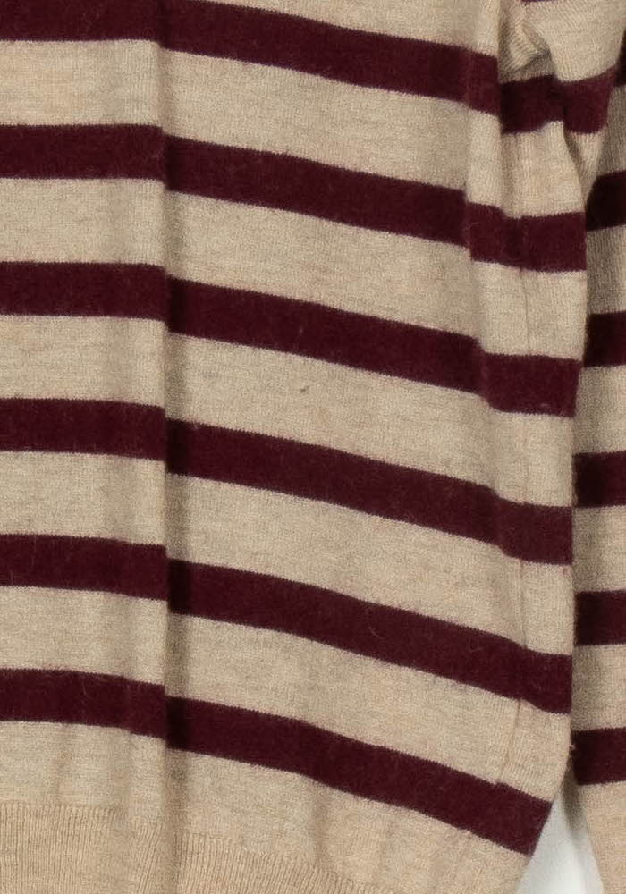 Pull Beige et Bordeaux - Taille M/38 de la marque Indies | PARAD120129 - Vendu par Paradigme - Image 3