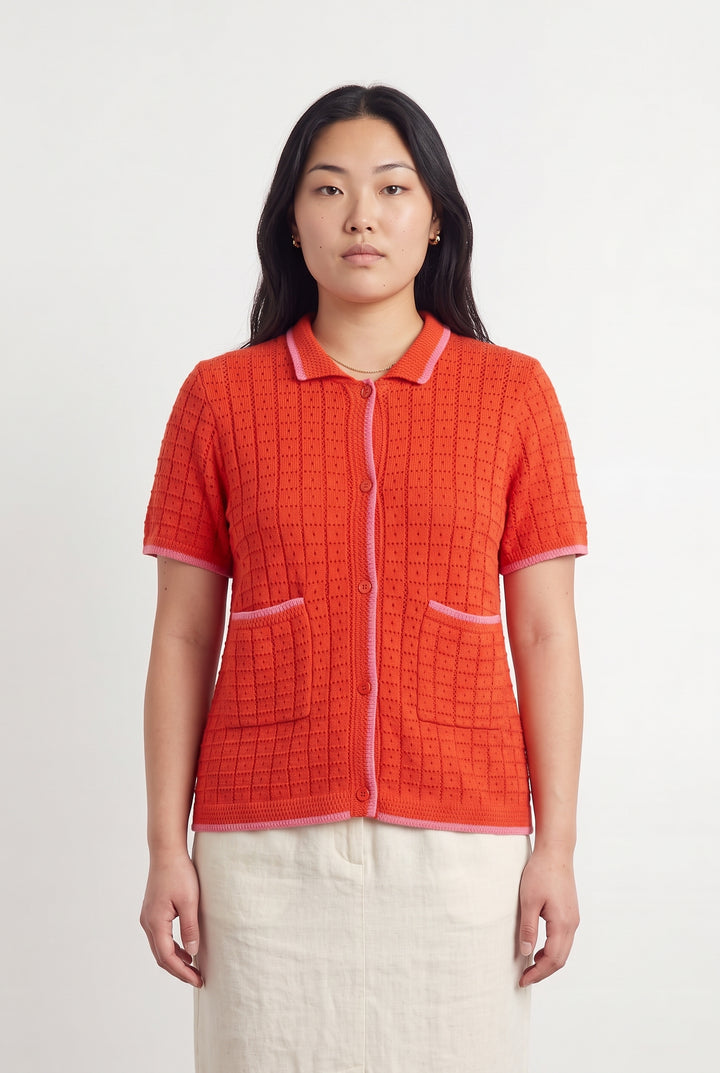 Gilet Rouge et Rose - Taille XL/42 de la marque Petite Mendigote | PARAD120132 - Vendu par Paradigme - Image 1