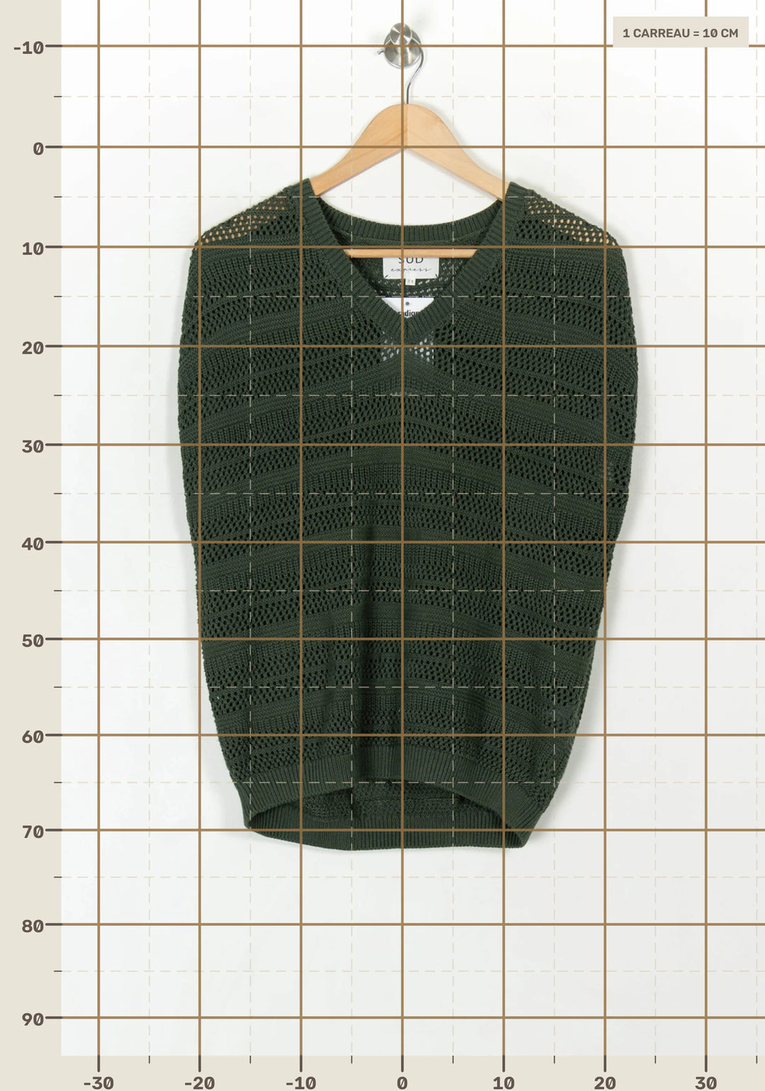 Pull Sans Manches Vert - Taille S/36 de la marque Sud express | PARAD120133 - Vendu par Paradigme - Image 4