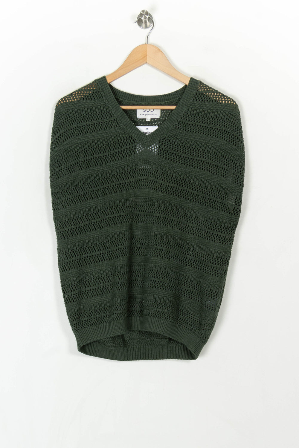 Pull Sans Manches Vert - Taille S/36 de la marque Sud express | PARAD120133 - Vendu par Paradigme - Image 2