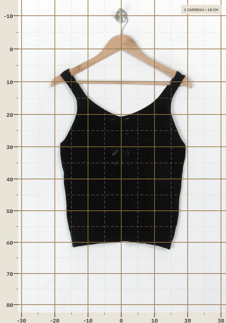 Débardeur Noir - Taille L/40 de la marque La Fée Maraboutée | PARAD120134 - Vendu par Paradigme - Image 4
