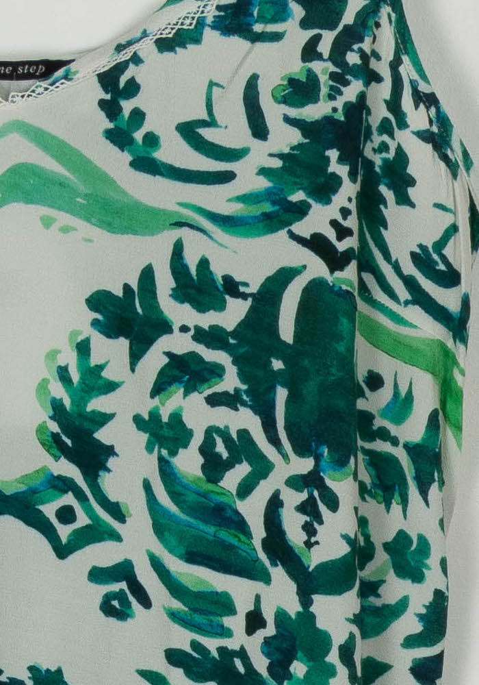 Débardeur Blanc et Vert - Taille M/38 de la marque One Step | PARAD120135 - Vendu par Paradigme - Image 3