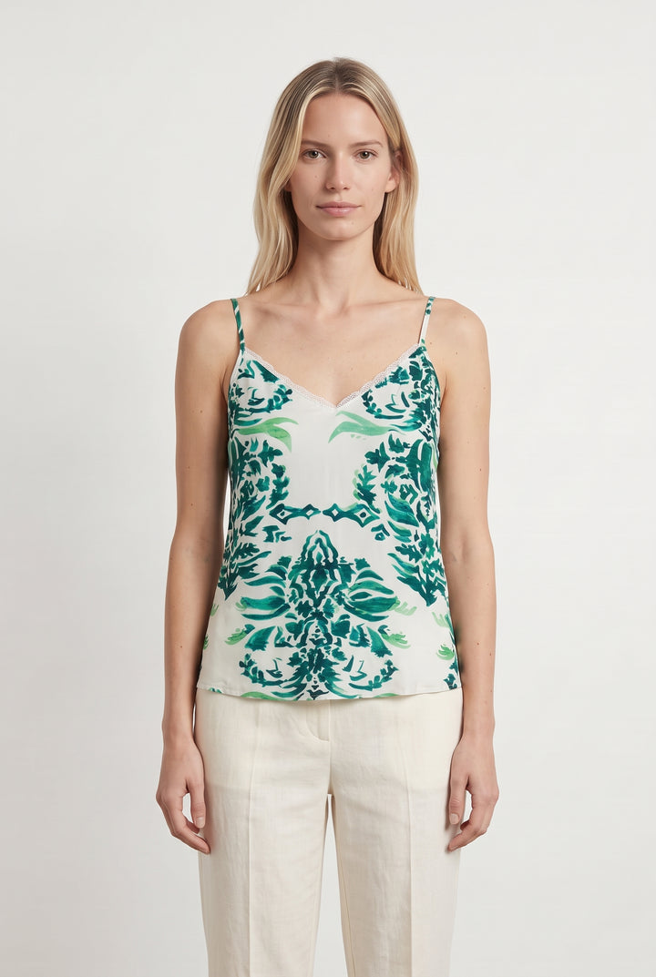 Débardeur Blanc et Vert - Taille M/38 de la marque One Step | PARAD120135 - Vendu par Paradigme - Image 1