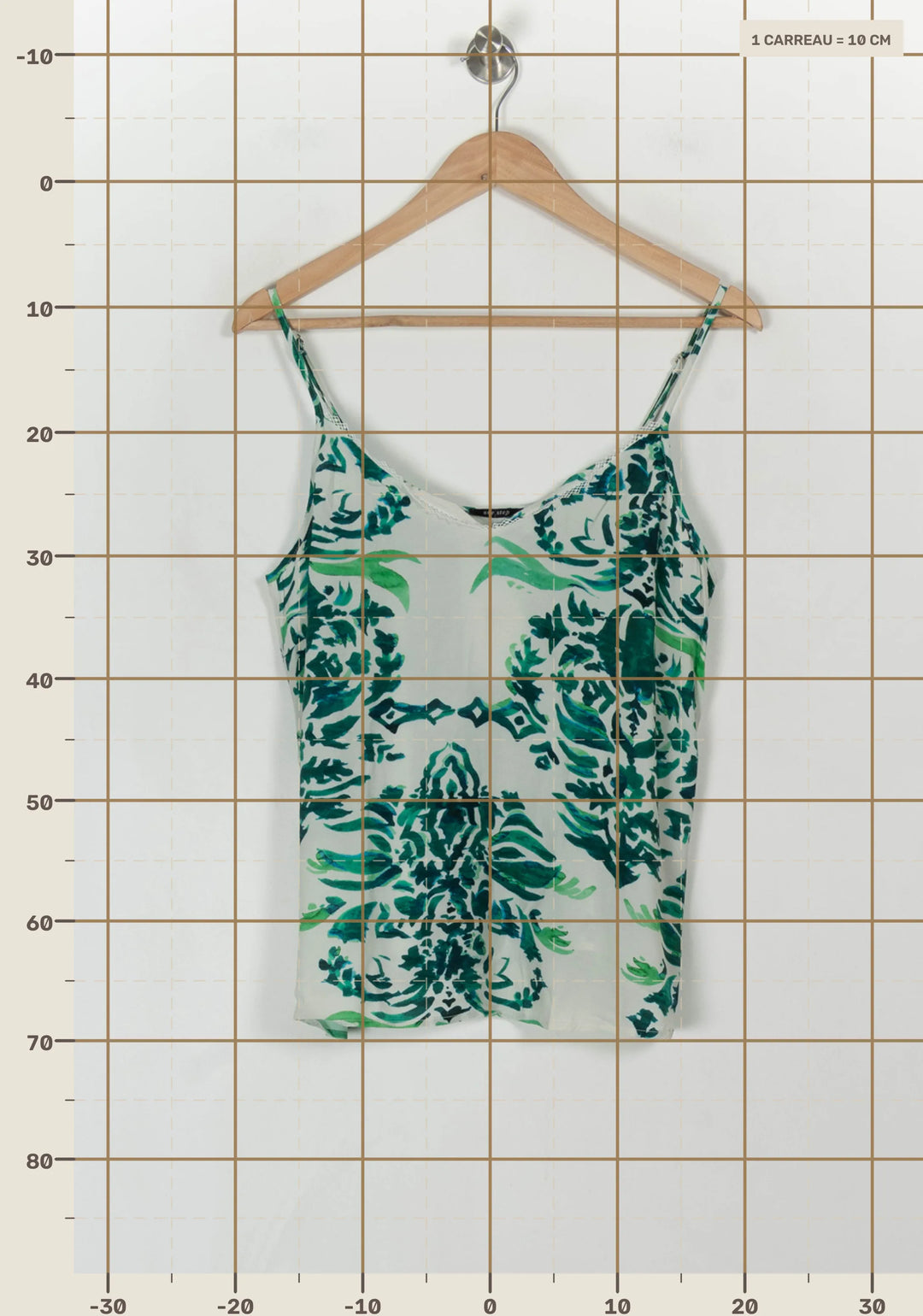 Débardeur Blanc et Vert - Taille M/38 de la marque One Step | PARAD120135 - Vendu par Paradigme - Image 4