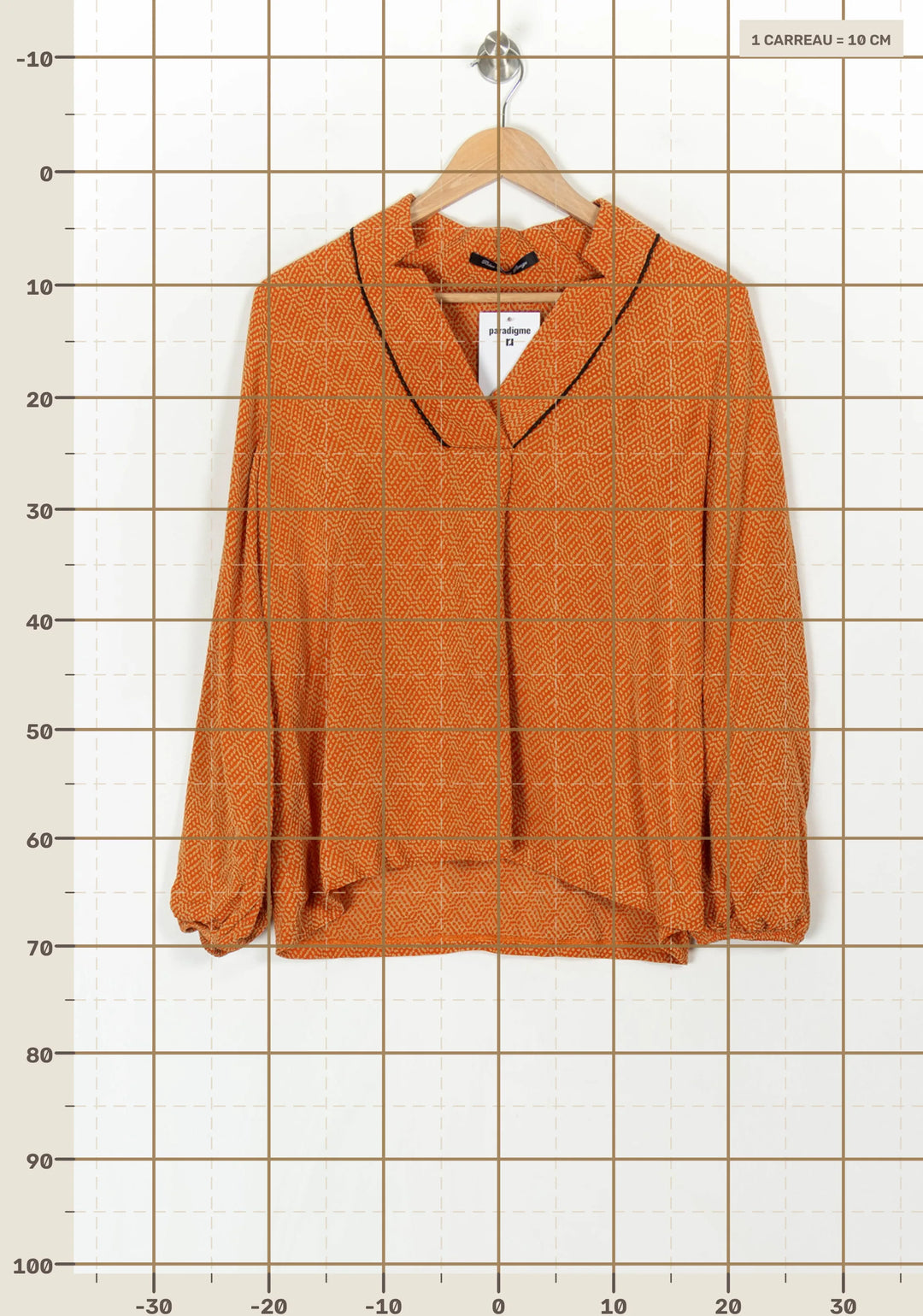 Blouse Orange - Taille M/38 de la marque Bleu Blanc Rouge | PARAD120136 - Vendu par Paradigme - Image 4