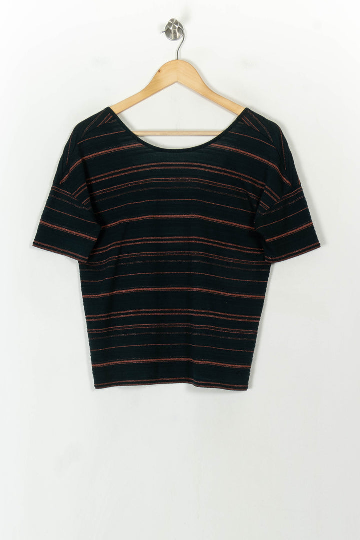 Tee-shirt Noir et Rouge - Taille S/36 de la marque Des petits hauts | PARAD120137 - Vendu par Paradigme - Image 2