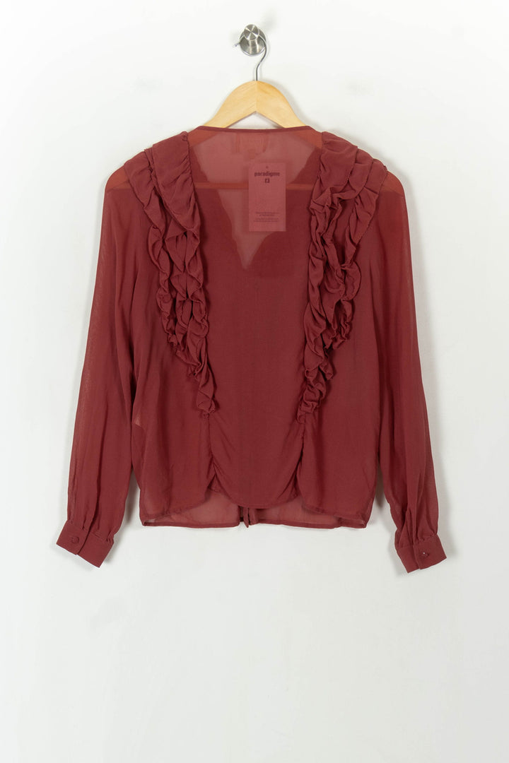 Blouse Rose - Taille XS/34 de la marque Sézane | PARAD120139 - Vendu par Paradigme - Image 5