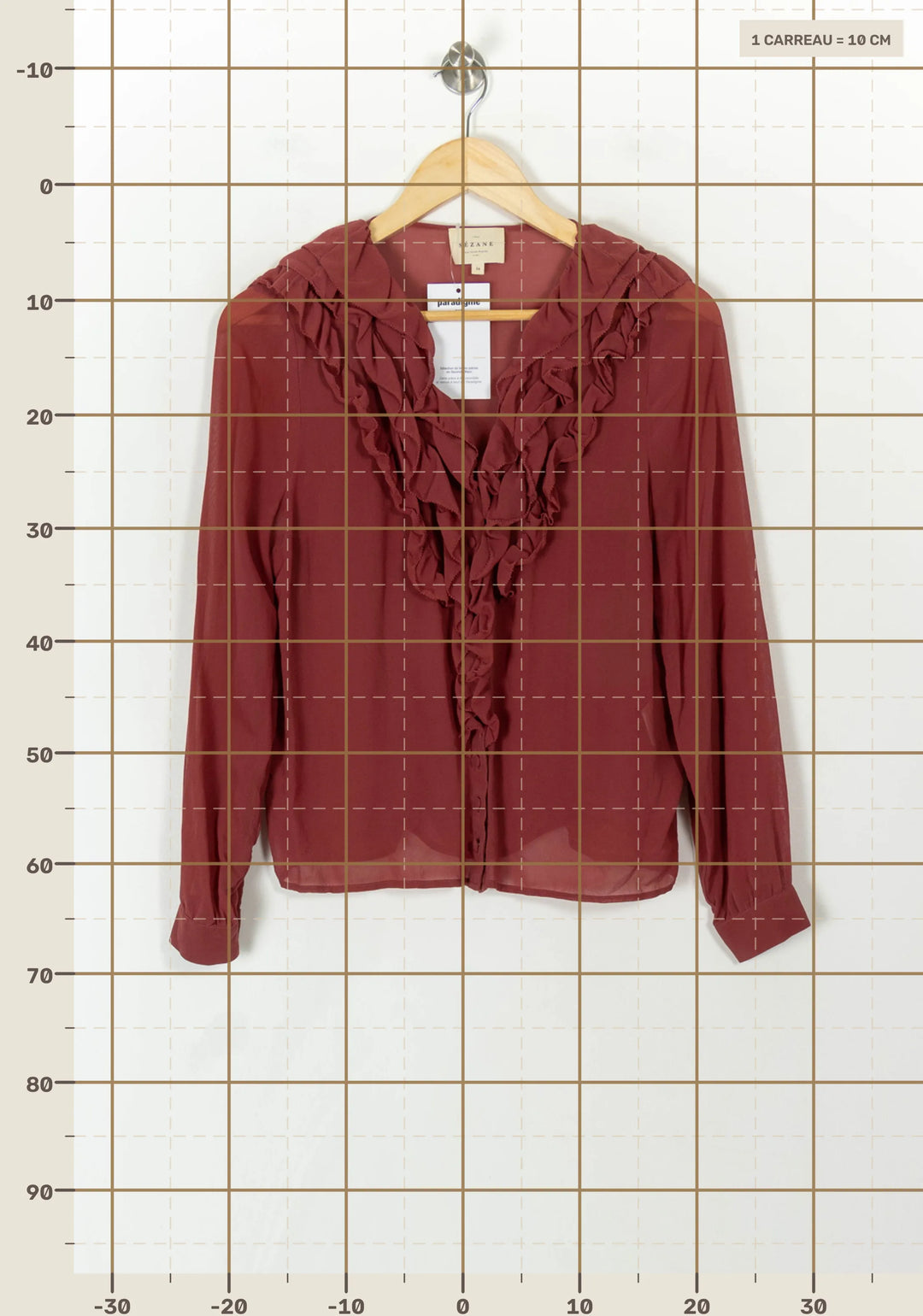 Blouse Rose - Taille XS/34 de la marque Sézane | PARAD120139 - Vendu par Paradigme - Image 4