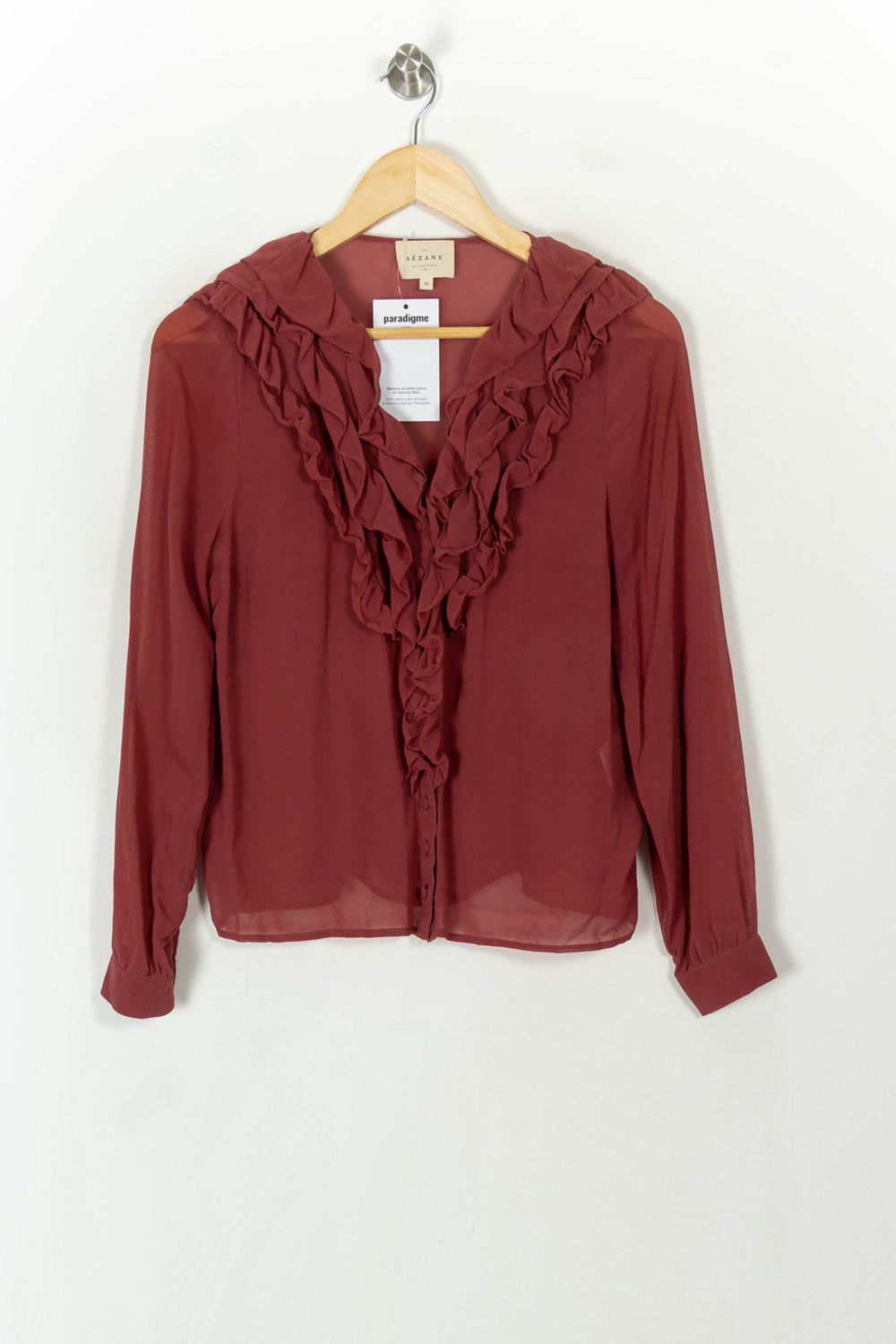 Blouse Rose - Taille XS/34 de la marque Sézane | PARAD120139 - Vendu par Paradigme - Image 2