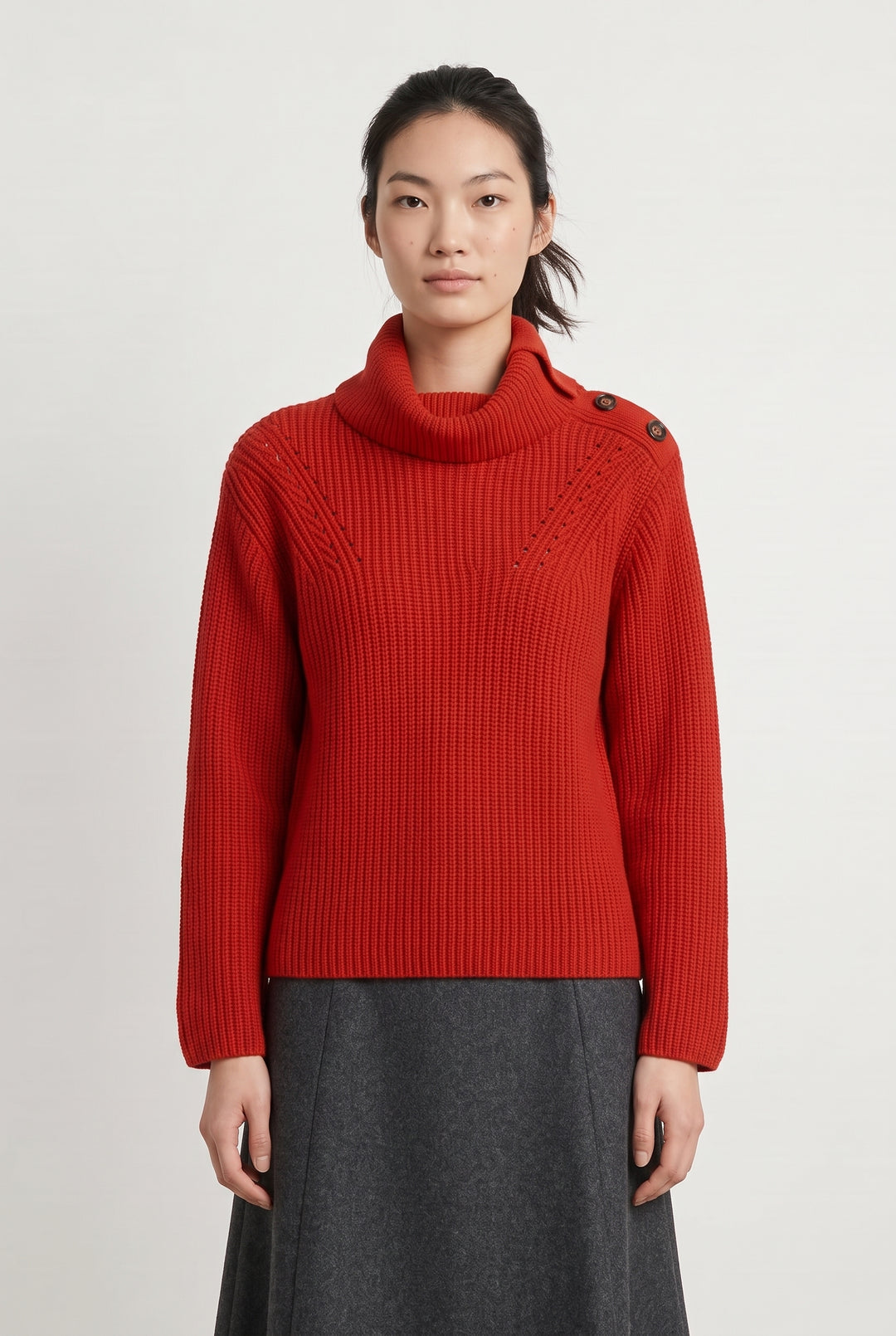 Pull Orange - Taille XS/34 de la marque La Fée Maraboutée | PARAD120142 - Vendu par Paradigme - Image 1