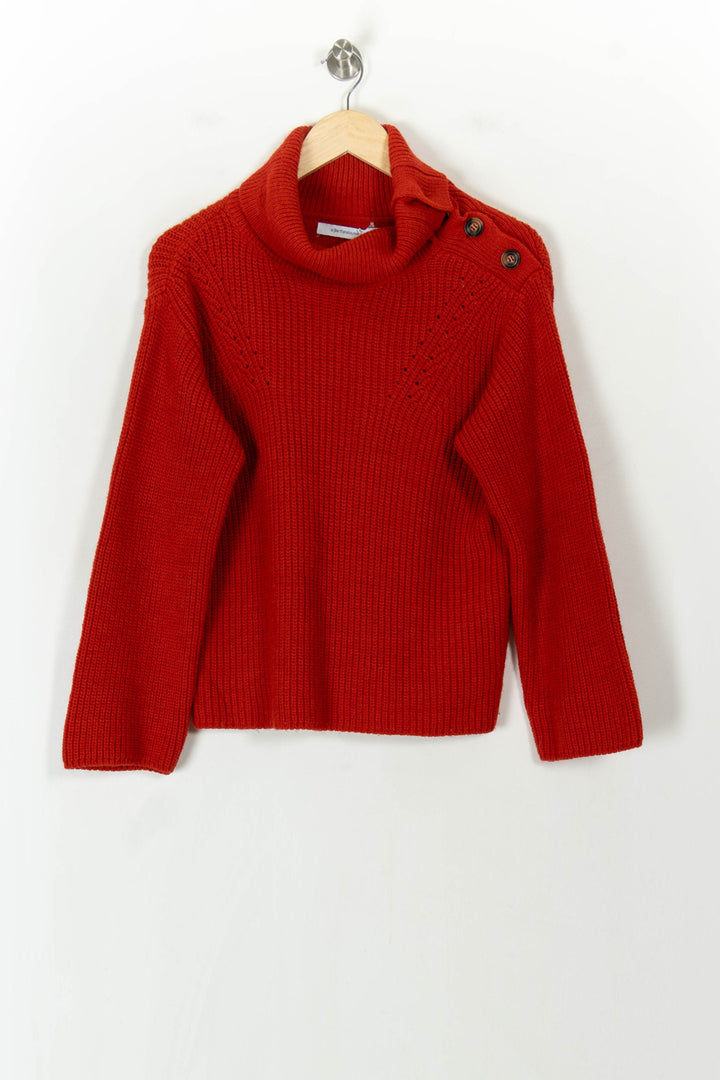 Pull Orange - Taille XS/34 de la marque La Fée Maraboutée | PARAD120142 - Vendu par Paradigme - Image 2